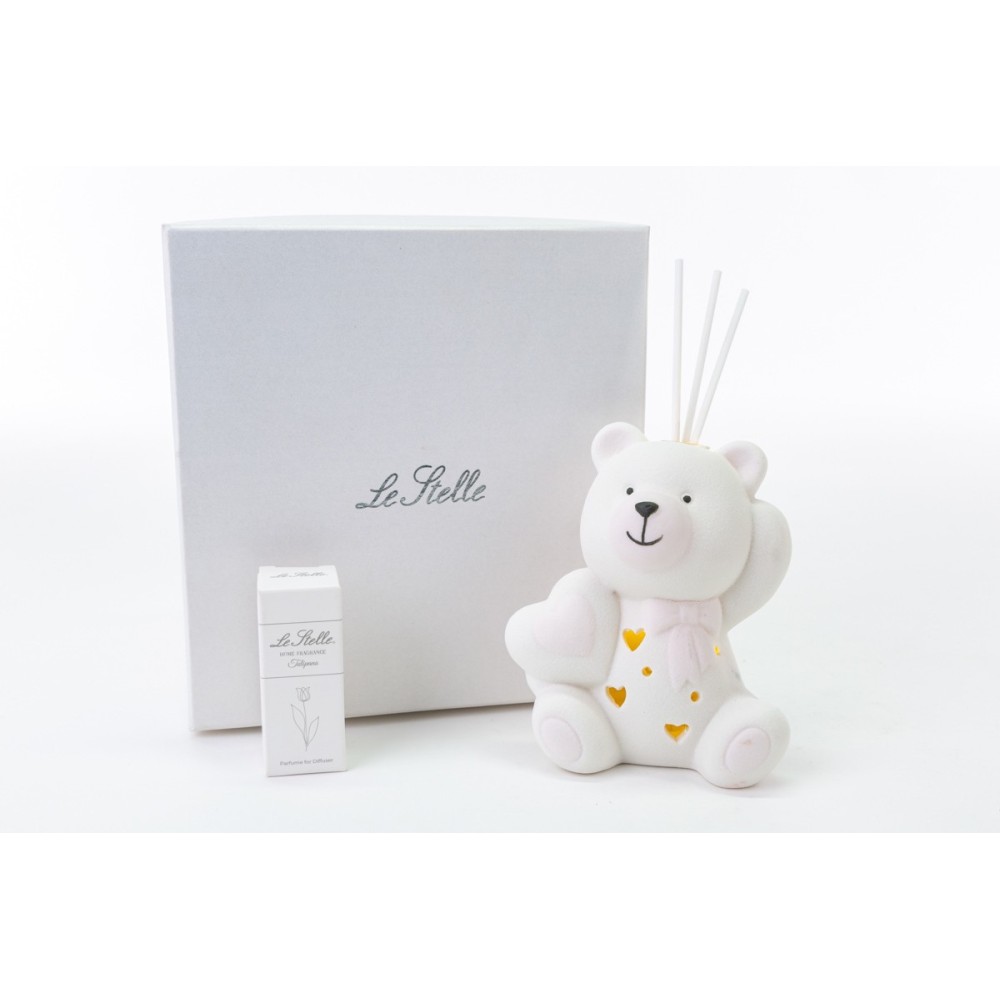 PROFUMATORE ORSETTO CUORE LED ROSA