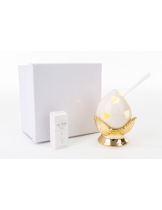 PROFUMATORE POMO PORCELLANA BIANCO CON SCATOLA