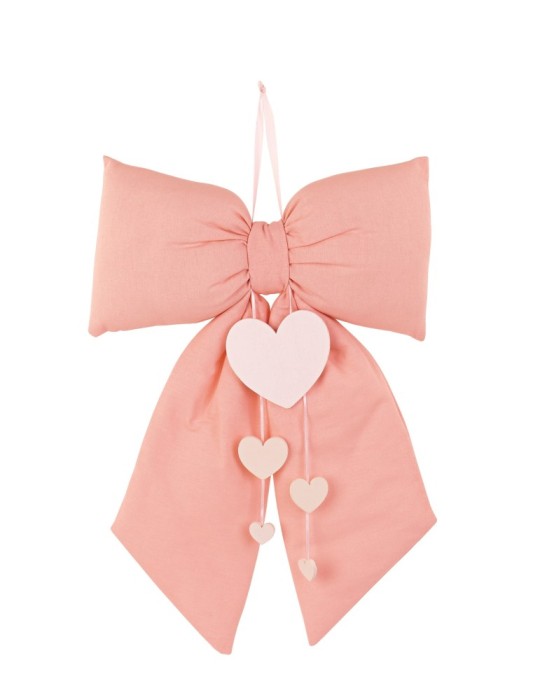 FIOCCO ROSA IMBOTTIOTO CON CUORI