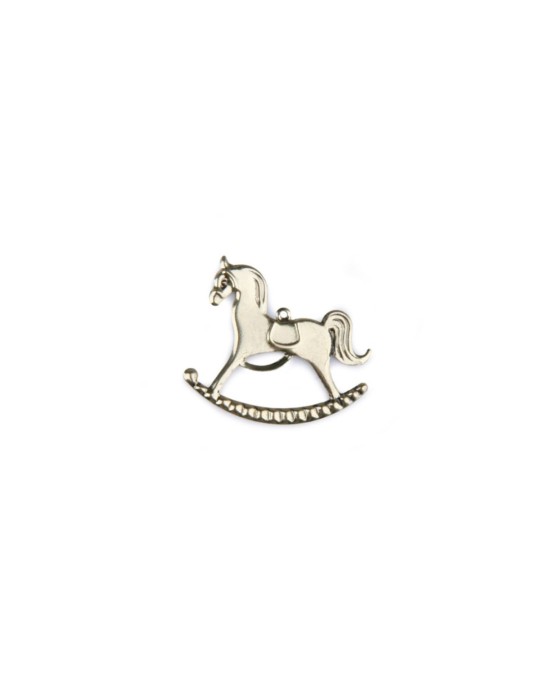 APPLICAZIONE  CAVALLO DONDOLO GOLD 4X3.5CM