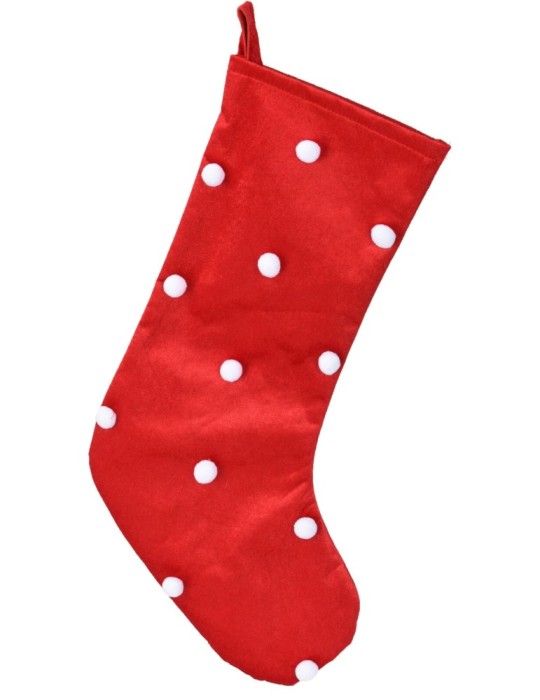 CALZA NATALE POMPOMS 51CM