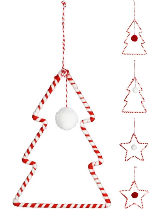 PENDENTE NATALE 20X20CM 3 ASSORTITI