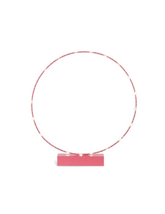 CERCHIO ROSA SU BASE CON LED