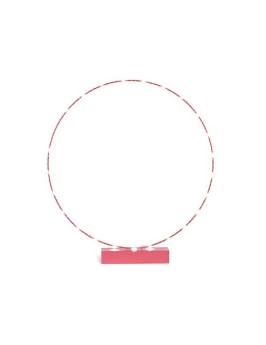 CERCHIO ROSA SU BASE CON LED