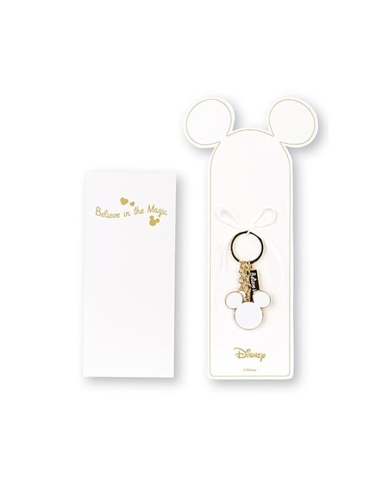 PORTACHIAVI MICKEY CUORE ORO/BIANCO CON BUSTA