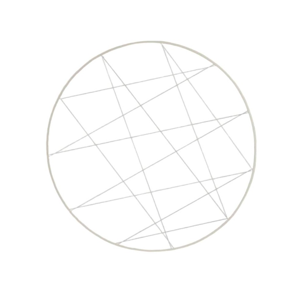 CERCHIO BIANCO GLITTER CON FILI D60