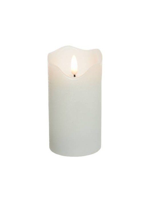 CANDELA CON LED BIANCA 13CM