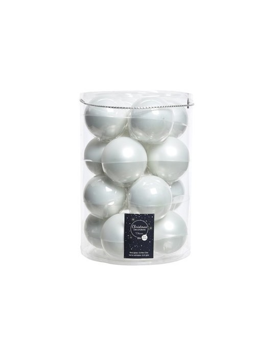 SFERA IN VETRO BIANCO OPACO D8CM