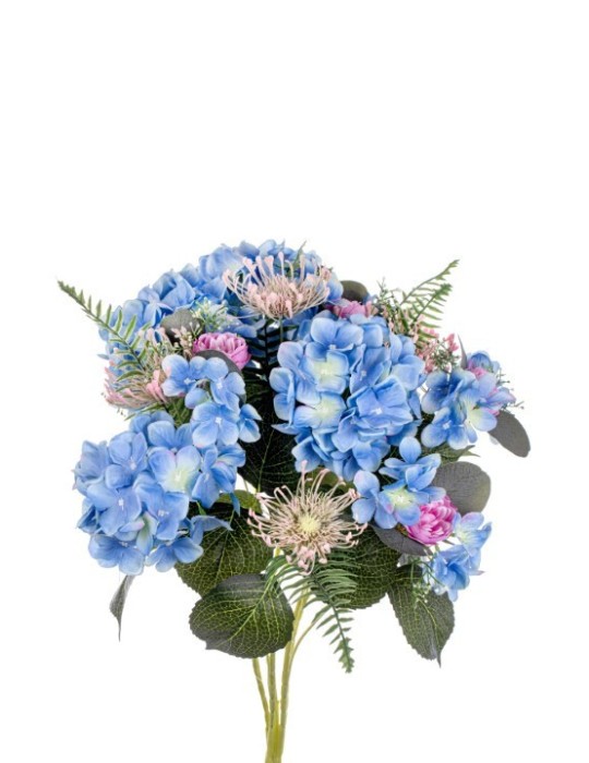 BUSH MISTO CON ORTENSIE BLU