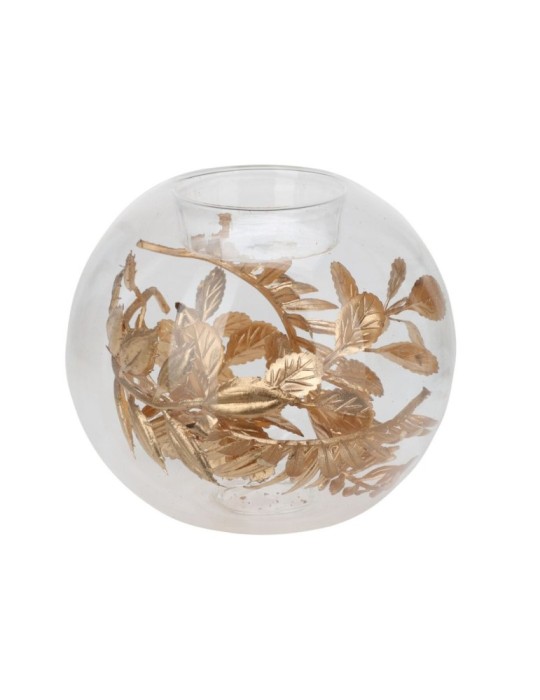 P-TEALIGHT VETRO ORO 8CM 2ASSORTITI