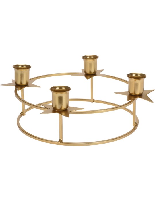 CANDELIERE 4 FUOCHI ORO 22X8CM