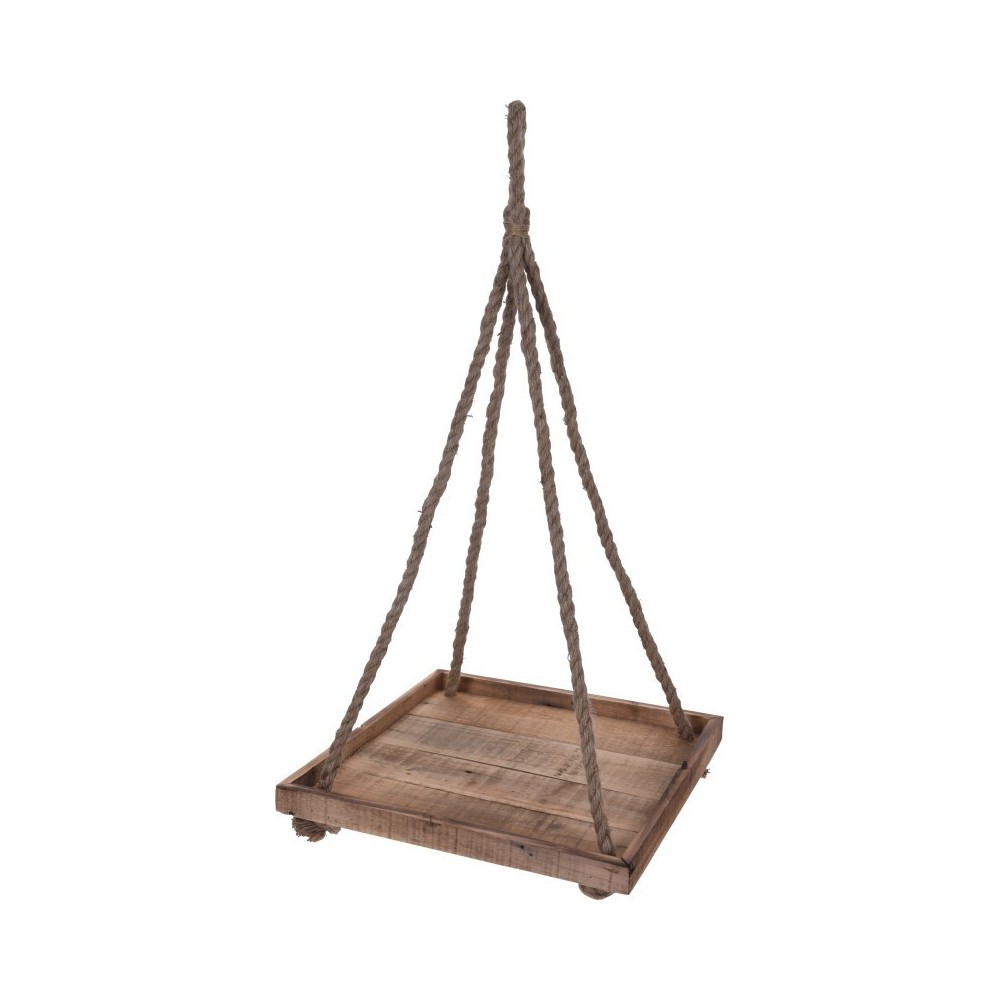 VASSOIO PENSILE LEGNO 39X39