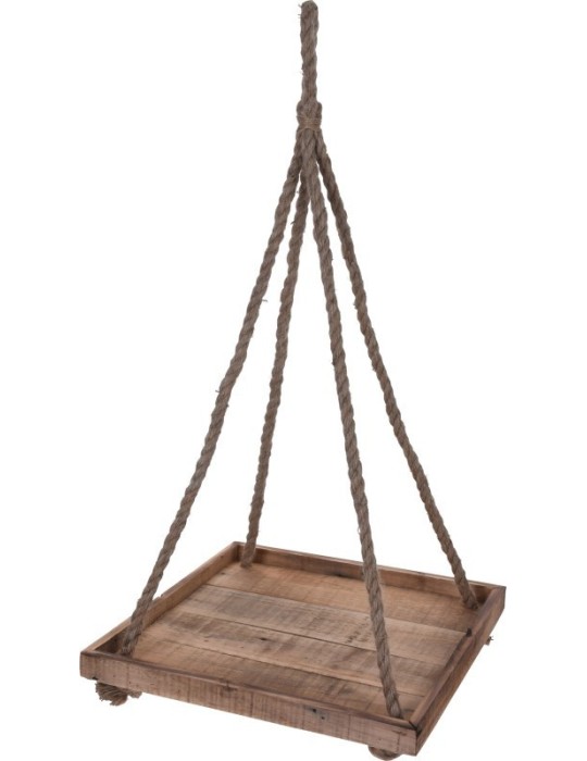 VASSOIO PENSILE LEGNO 39X39