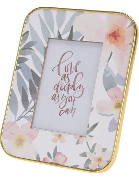 PORTA FOTO LEGNO FILO ORO 19X19