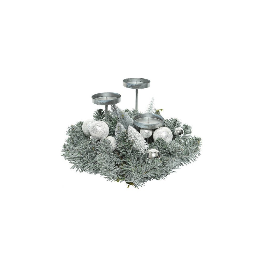 CENTRO TAVOLA ABETE P-TEA LIGHT GREEN/SILVER