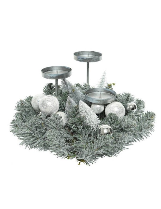 CENTRO TAVOLA ABETE P-TEA LIGHT GREEN/SILVER