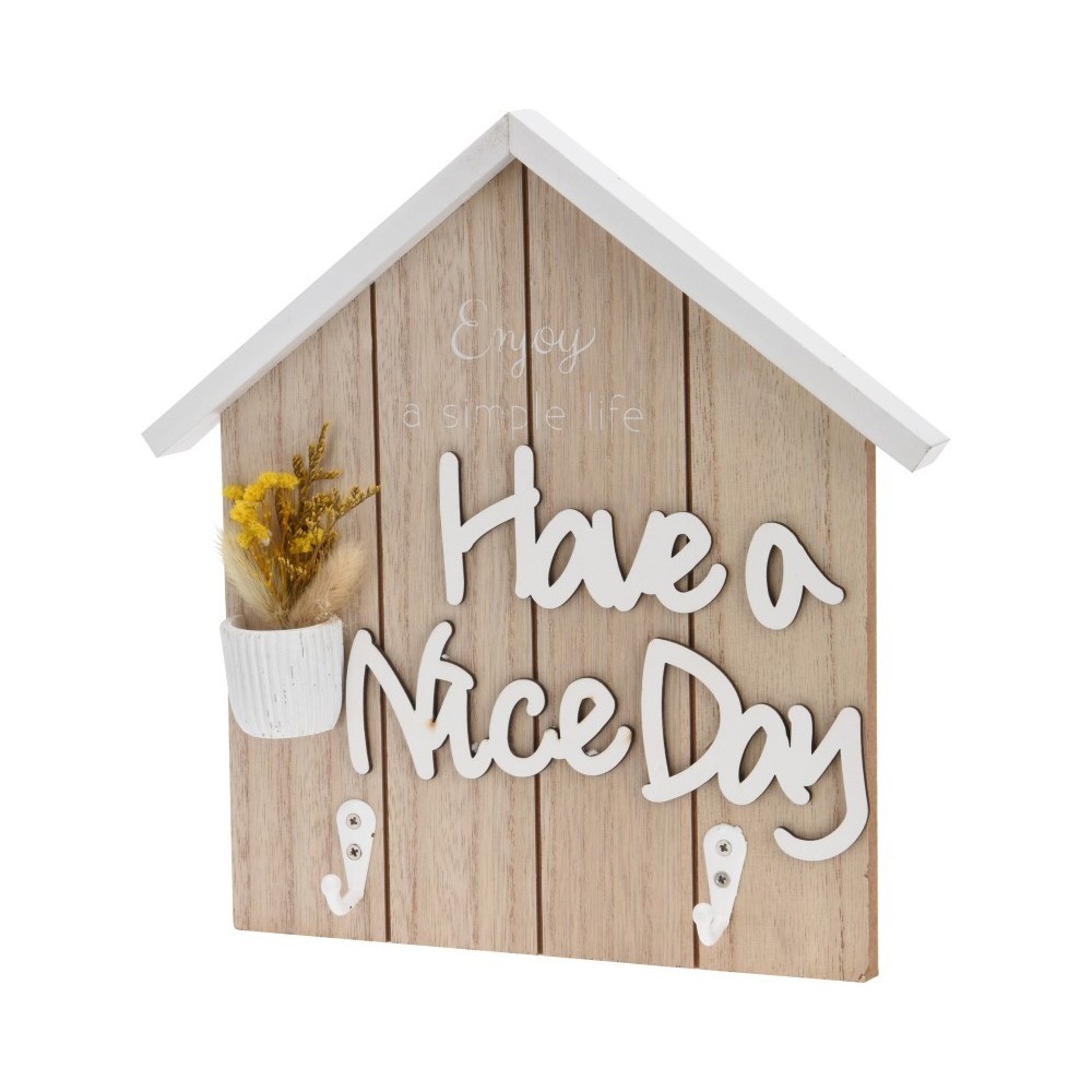 DECORAZIONE MURALE LEGNO 23X23CM