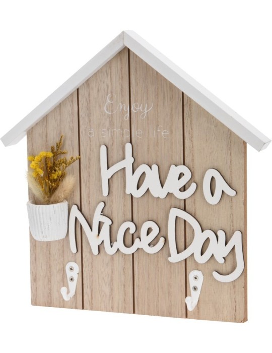 DECORAZIONE MURALE LEGNO 23X23CM