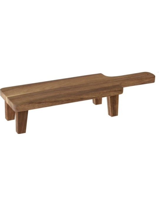 VASSOIO LEGNO ACACIA 38X11X7 CON PIEDI