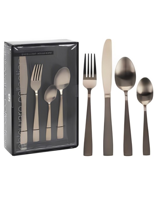 16 POSATE INOX ORO ANTICATO