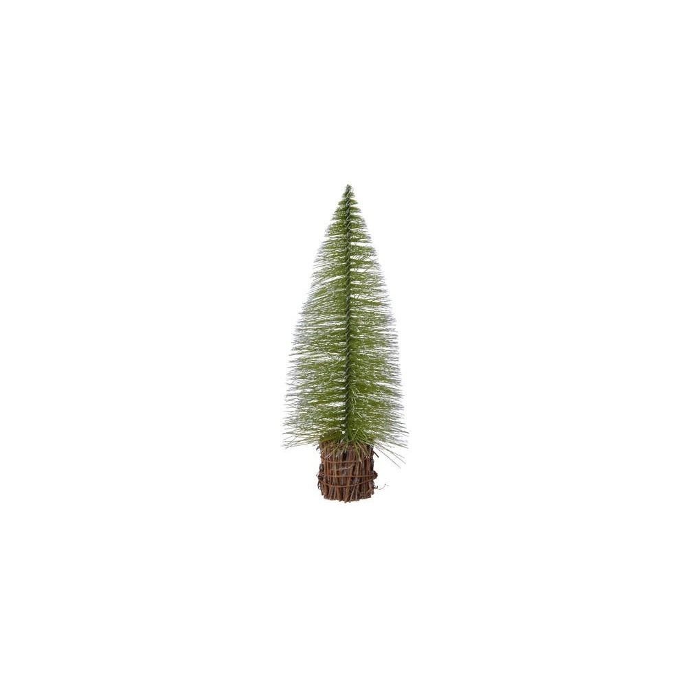 MINI ALBERO VERDE CON BASE LEGNO CM28