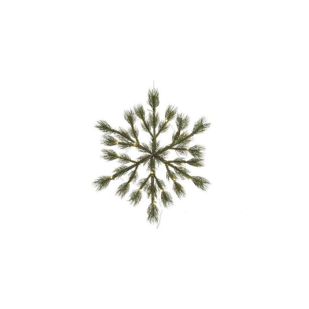 FIOCCO DI NEVE DECORAZIONI 20 LUCI 39CM GREEN