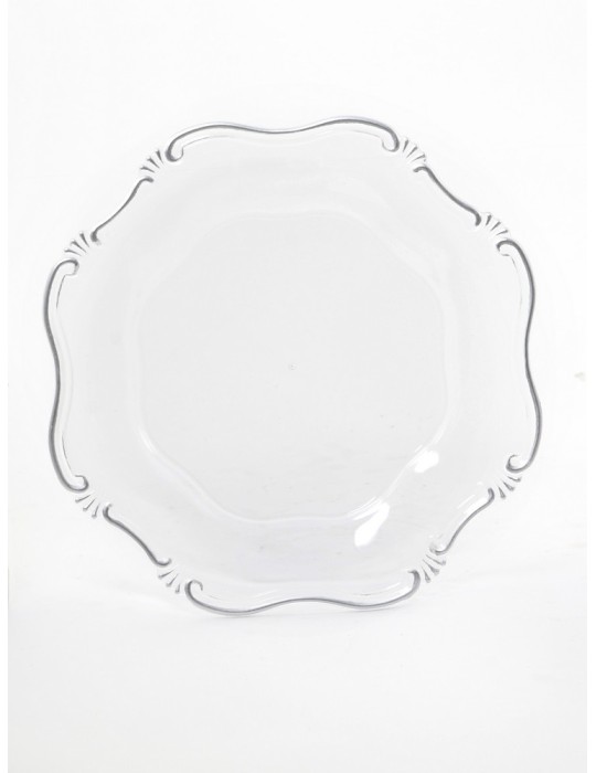 SOTTOPIATTO TRASPARENTE-ARGENTO