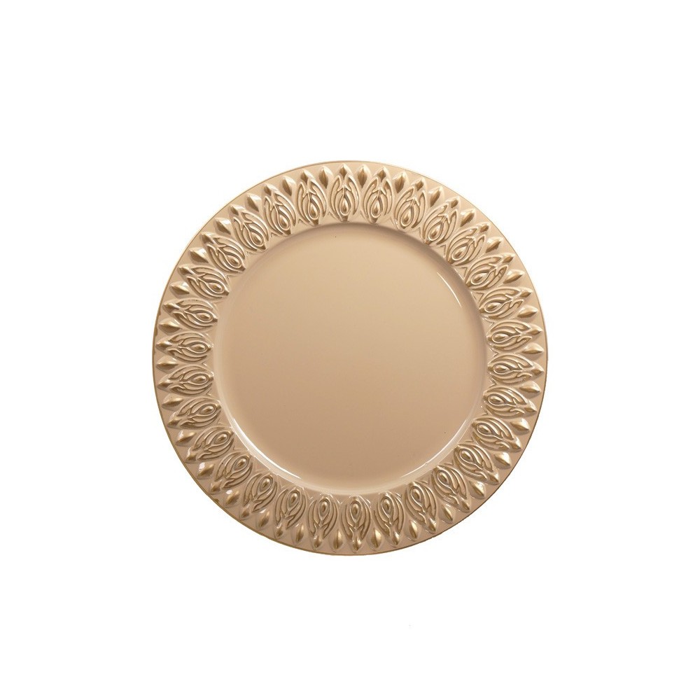 SOTTOPIATTO AVORIO-ORO PVC