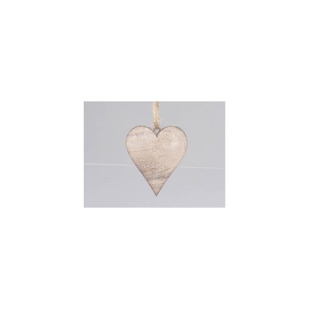 CUORE LEGNO DA APPENDERE NATURALE 6CM