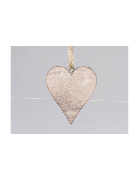 CUORE LEGNO DA APPENDERE NATURALE 6CM