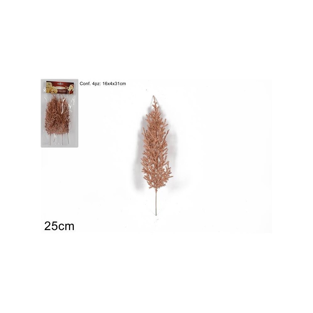 SET 4 RAMI LAMINATO COPPER 25CM