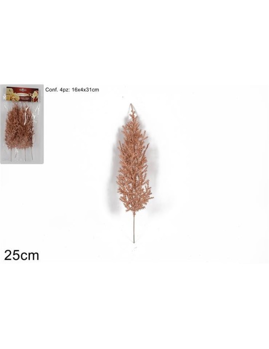 SET 4 RAMI LAMINATO COPPER 25CM