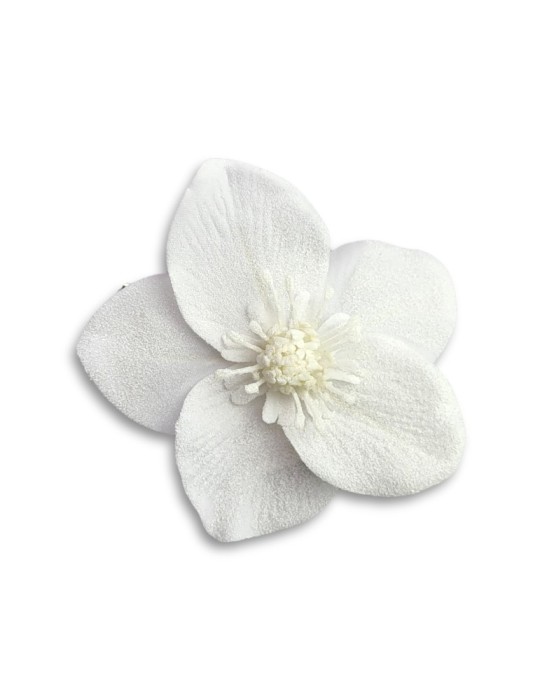 STELLA ALPINA CON CLIP BIANCA 10CM