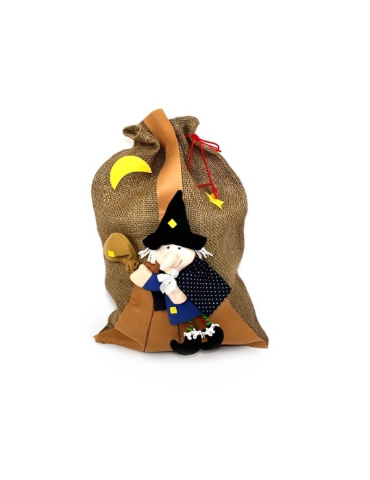 SACCO JUTA CON BEFANA 4COLORI