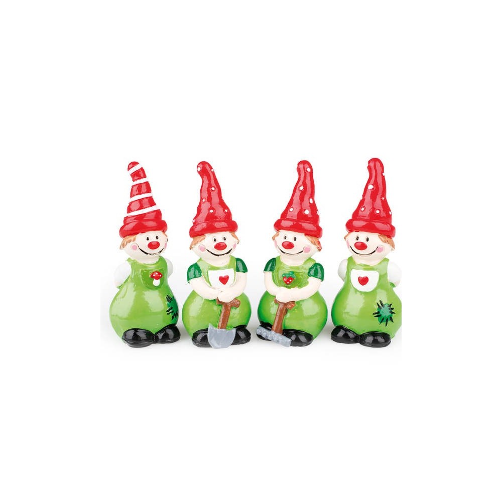 GNOMETTO RESINA VERDE/ROSSO 3X9CM