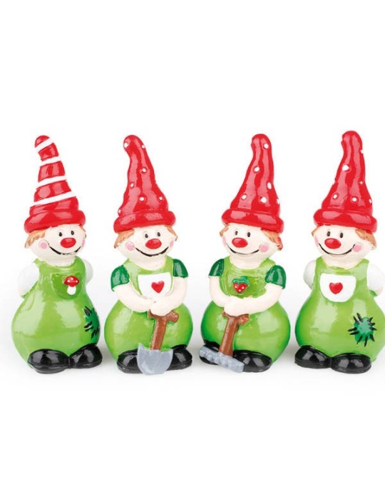 GNOMETTO RESINA VERDE/ROSSO 3X9CM