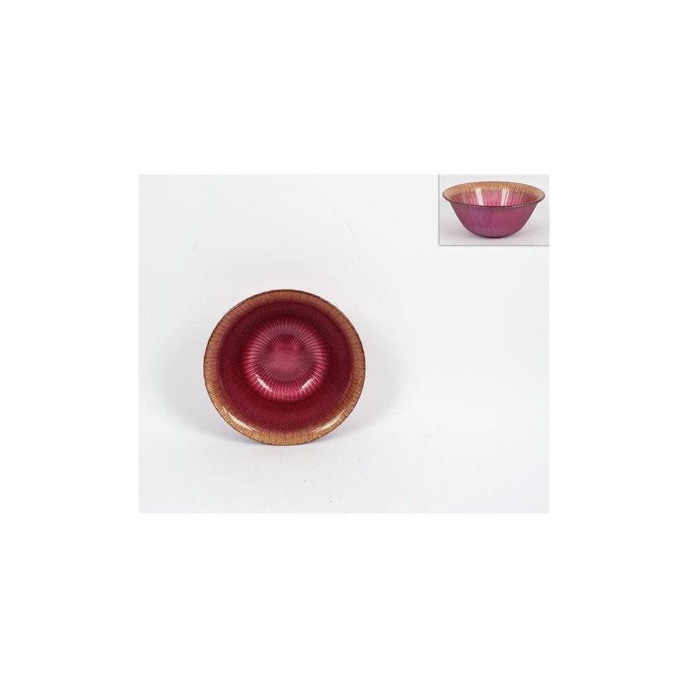 COPPETTA VETRO 16CM ROSA GLITTER