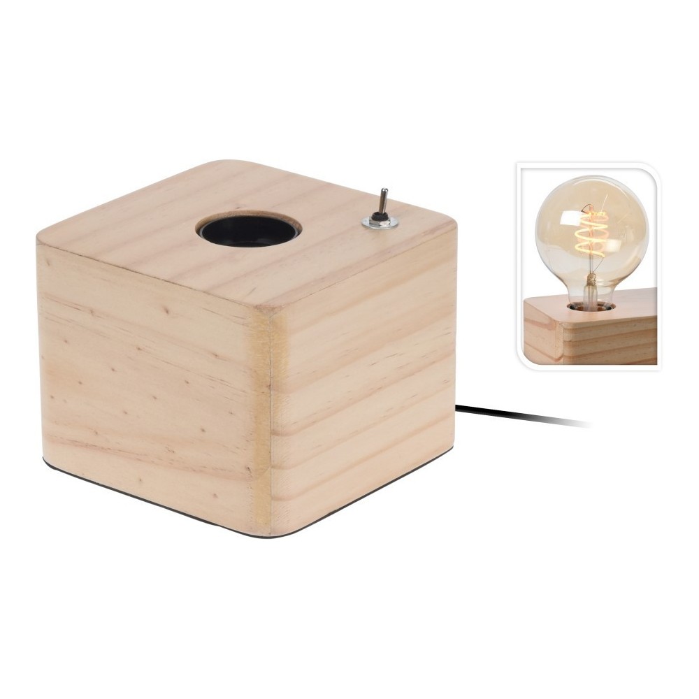 LAMPADA BASE LEGNO 12X9CM