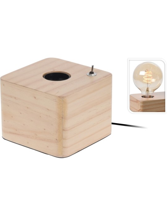 LAMPADA BASE LEGNO 12X9CM