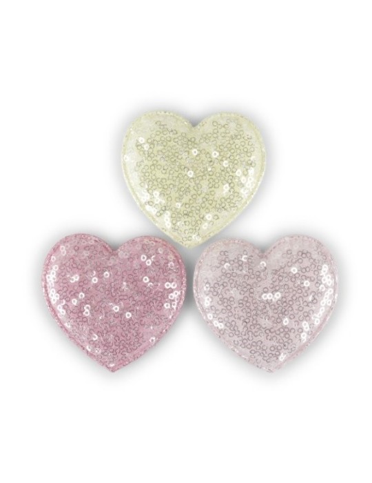 CUORE RAINBOW PAILLETTE 3COLORI 5CM