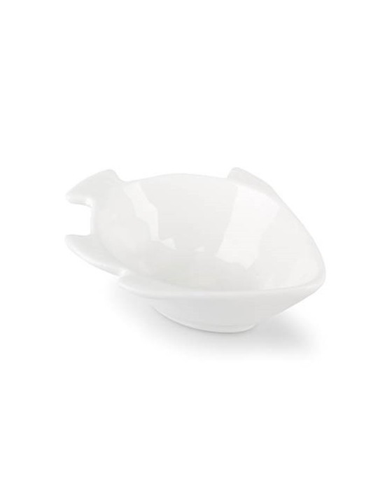 CIOTOLINA FISH PORCELLANA  BIANCA-9.5CM