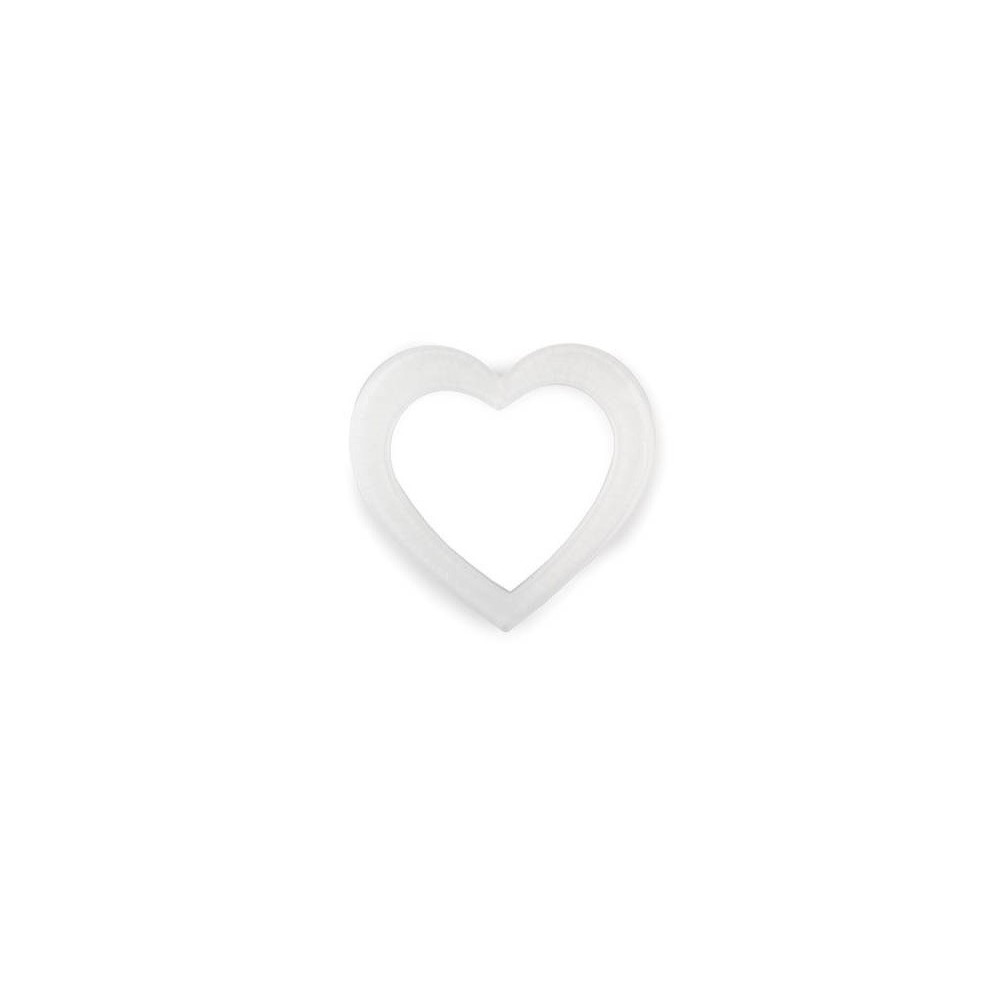 CUORE ELEGANCE  BIANCO POLIRESINA  6.5X6.5H