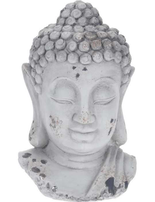 TESTA BUDDHA CEMENTO 10X9X16CM