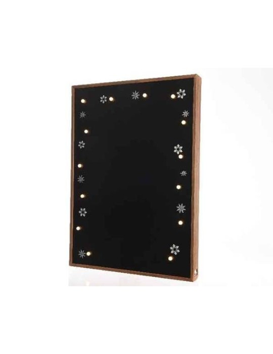 LAVAGNA LEGNO CON 14LED WARM WHITE H50