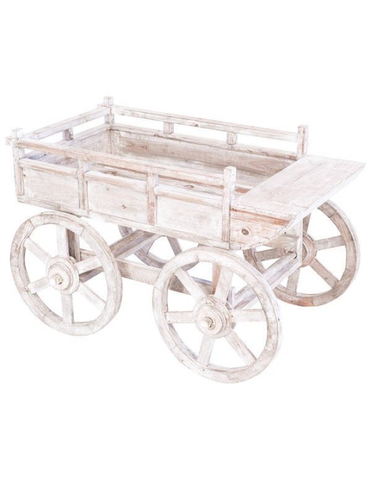 CARRETTO LEGNO 88X53X57 WHITE