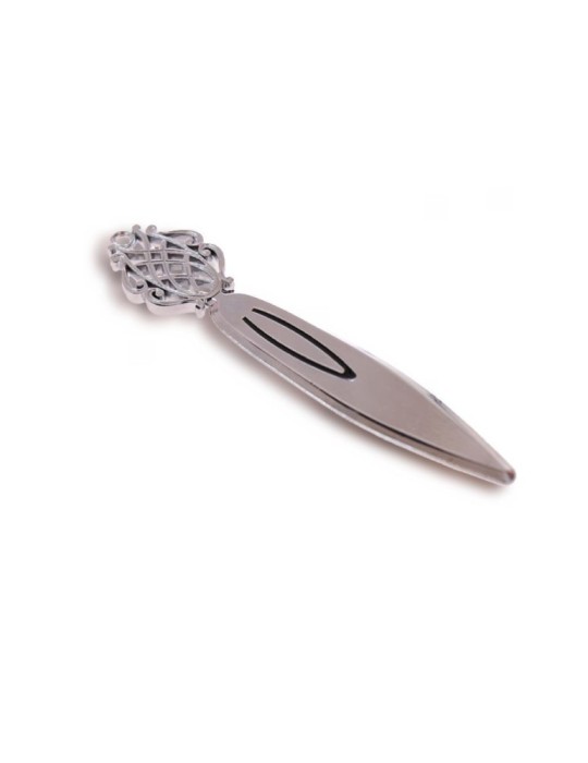 APRIBUSTA METALLO CON NAPPINA ROSSA 9CM