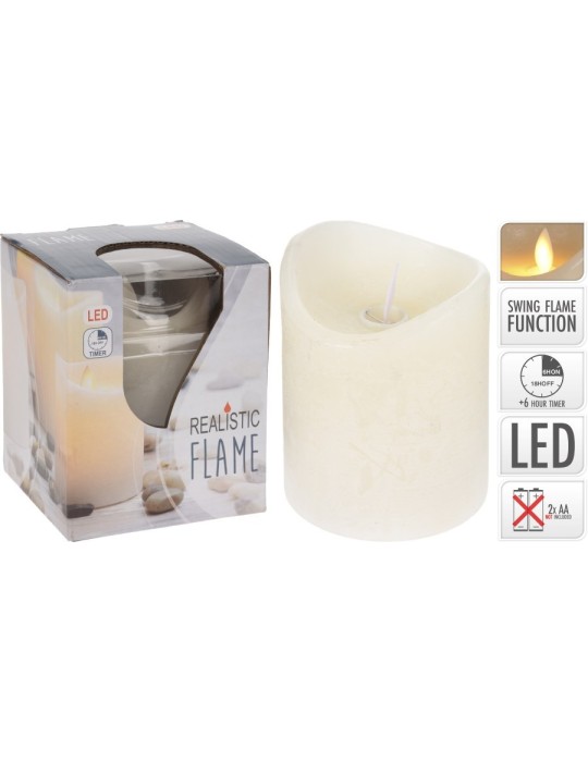 CANDELA AVORIO 15X20 CON FIAMMA