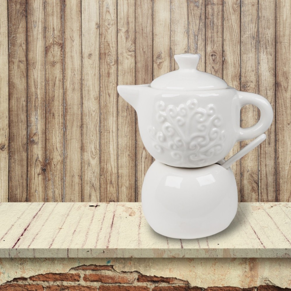 CAFFETTIERA PORCELLANA BIANCA