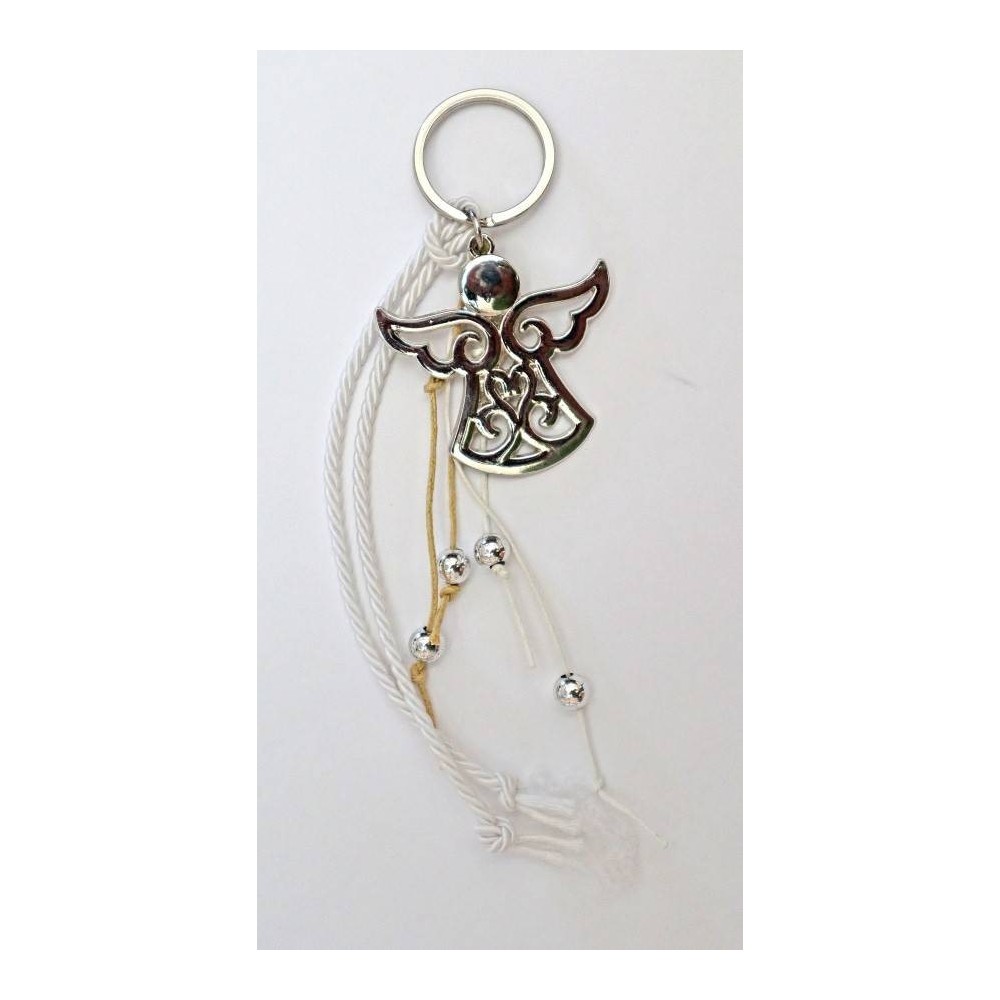 PORTA CHIAVI CON CORDINI E ANGELO METALLO